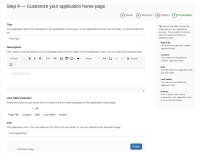 Step 4 — Customize your application home page.png